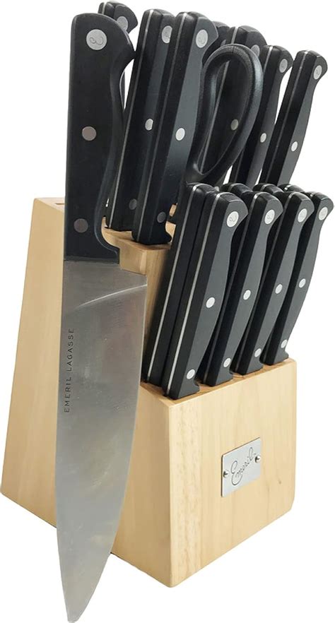 emeril knife set 5 pcs stainless steel w wooden box|Emeril Lagasse 18.